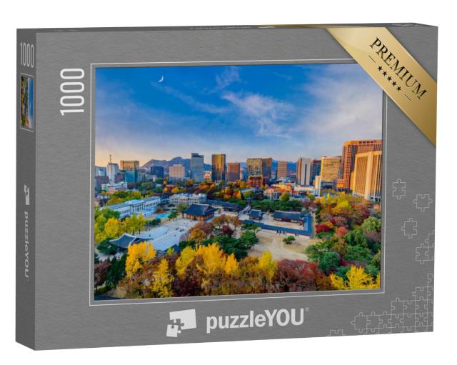 Puzzel 1000 stukjes „Herfst bij paleis Deoksugung, Seoul, Zuid-Korea“