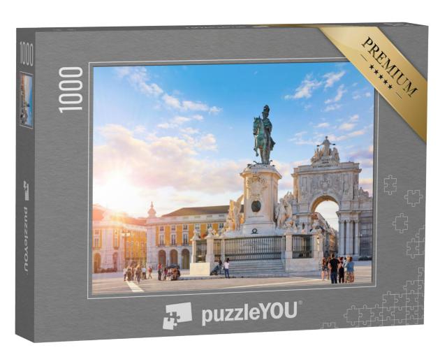 Puzzel 1000 stukjes „Koning Jose I Standbeeld in het historische centrum van Lissabon, Portugal“