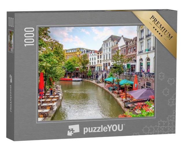 Puzzel 1000 stukjes „Jans Jansbrug, historische binnenstad van Utrecht, Nederland“