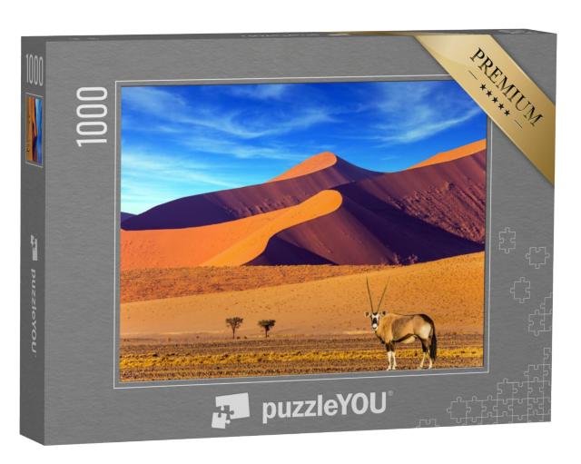 Puzzel 1000 stukjes „Oudste woestijn ter wereld: zonsondergang in de Namib, Zuid-Afrika“