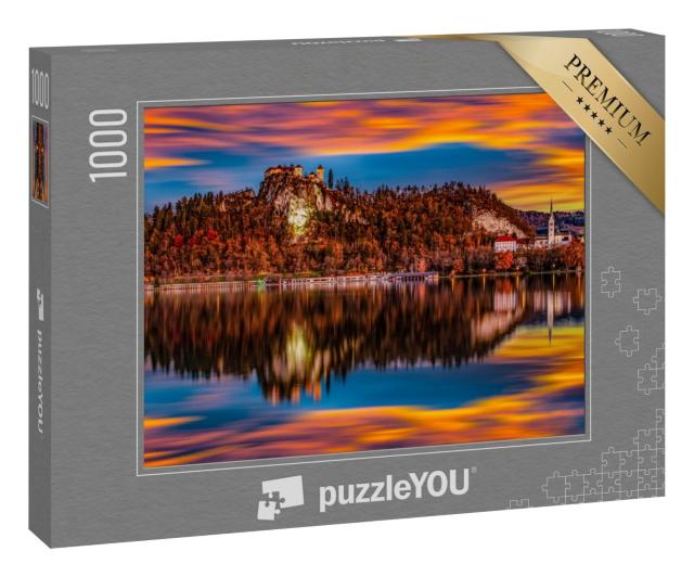 Puzzle 1000 Teile „der wunderschöne slowenische See im Herbst“