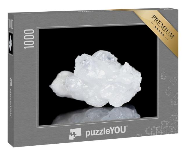 Puzzle 1000 Teile „Rohes weißes Quarzgestein, Mineralogie“