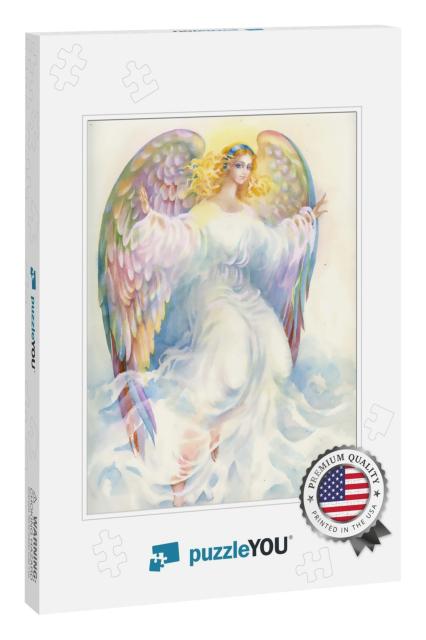 Beautiful Angel with Wings Vector... Jigsaw Puzzle