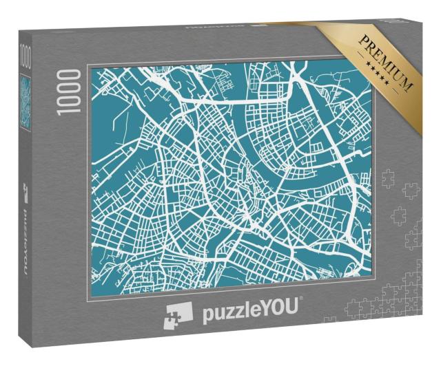 Puzzle 1000 Teile „Detaillierte Vektorkarte von Basel“