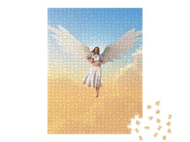 Puzzle 1000 Teile „Ein Schutzengel breitet seine Schwingen aus“
