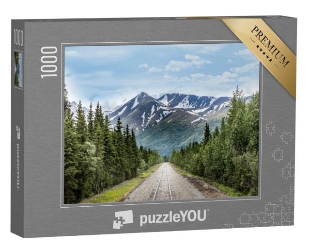 Puzzel 1000 stukjes „Spoorlijn in Denali National Park, Alaska“