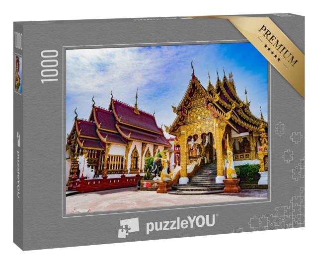 Puzzle 1000 Teile „Wunderschöner buddhistischer Tempel Chiang Mai, Thailand“