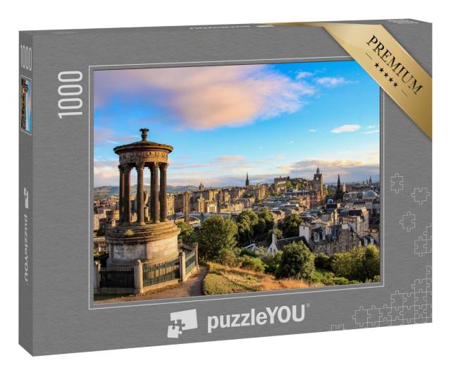 Puzzle 100 Teile „Skyline von Edinburgh: Blick vom Calton Hill“