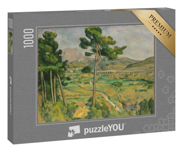 Puzzle 1000 Teile „Paul Cézanne - Mont Sainte Victoire und das Viadukt des Arc-Tals“