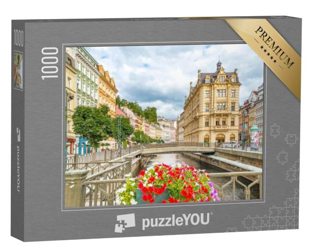 Puzzel 1000 stukjes „Karlovy Vary: wereldberoemde stad met minerale bronnen“