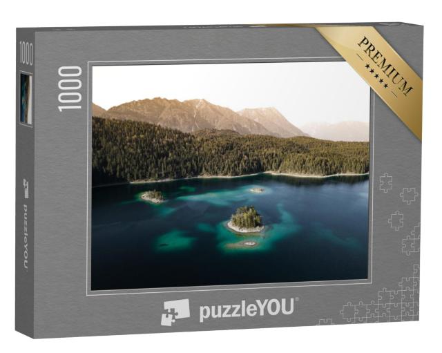 Puzzel 1000 stukjes „Eilanden in de prachtige Eibsee in Beieren, Duitsland“