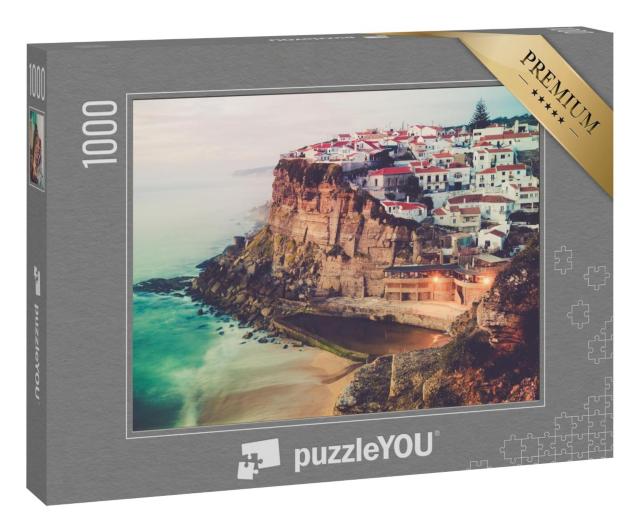Puzzle 1000 Teile „Atemberaubendes Felsklippendorf Azenhas do Mar, Portugal“