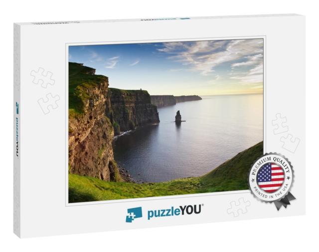 Cliffs of Moher At Sunset - Ireland... Jigsaw Puzzle
