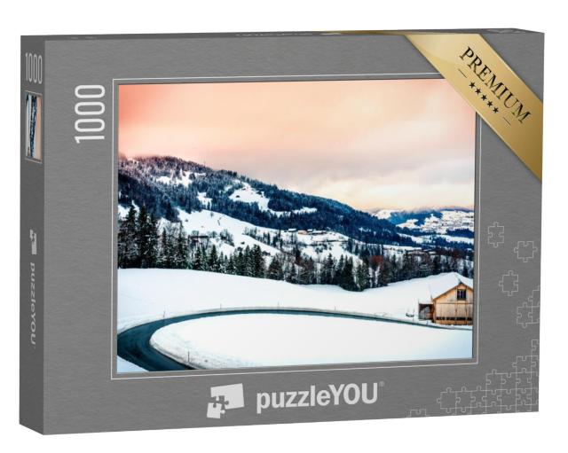 Puzzel 1000 stukjes „Prachtig winterlandschap in Vorarlberg in Oostenrijk“