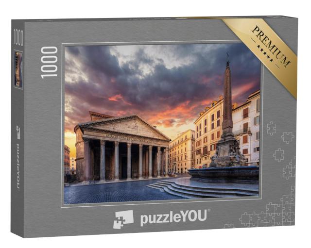 Puzzel 1000 stukjes „Uitzicht op het Pantheon in de ochtend“