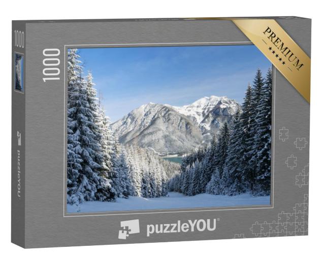 Puzzel 1000 stukjes „Winterlandschap aan het Achenmeer, Tirol, Oostenrijk“