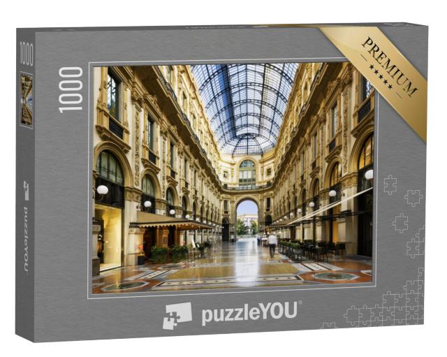 Puzzel 1000 stukjes „Glazen koepel van de Galleria Vittorio Emanuele in Milaan, Italië“