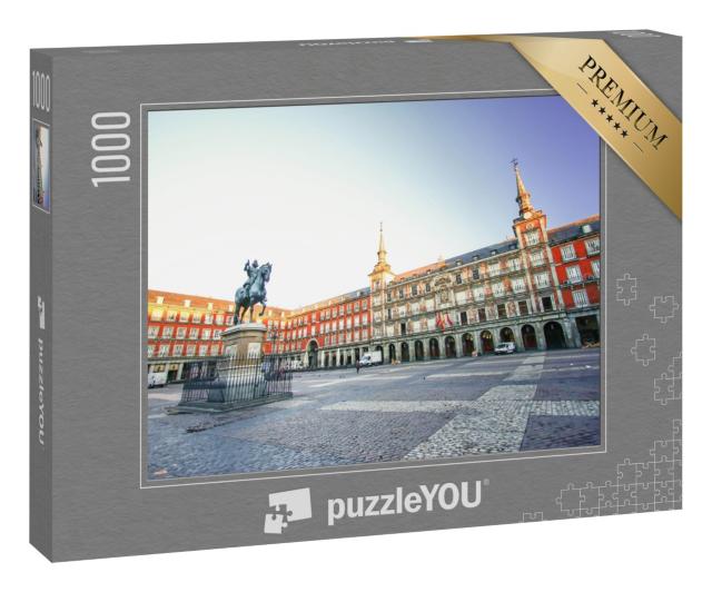 Puzzle „Morgenlicht am Plaza Mayor in Madrid, Spanien“