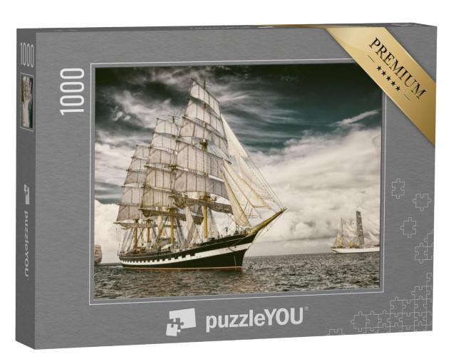 Puzzel 1000 stukjes „Zeilschip op reis over zee“