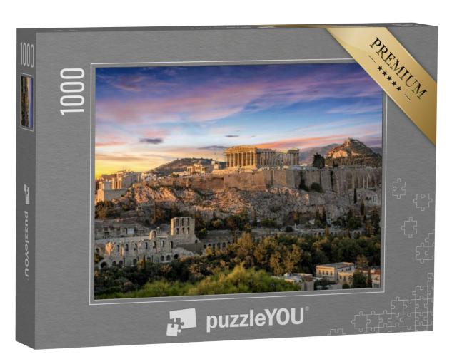 Puzzel 1000 stukjes „Parthenon Tempel op de Akropolis van Athene, Griekenland“