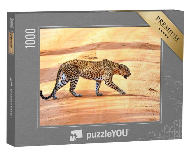 Puzzel 1000 stukjes „Luipaardjacht in Afrika“