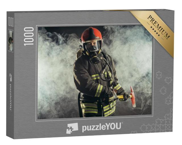 Puzzel 1000 stukjes „Een brandweerman“