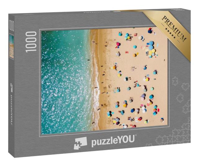 Puzzle 1000 Teile „Luftaufnahme: Strand in Portugal“