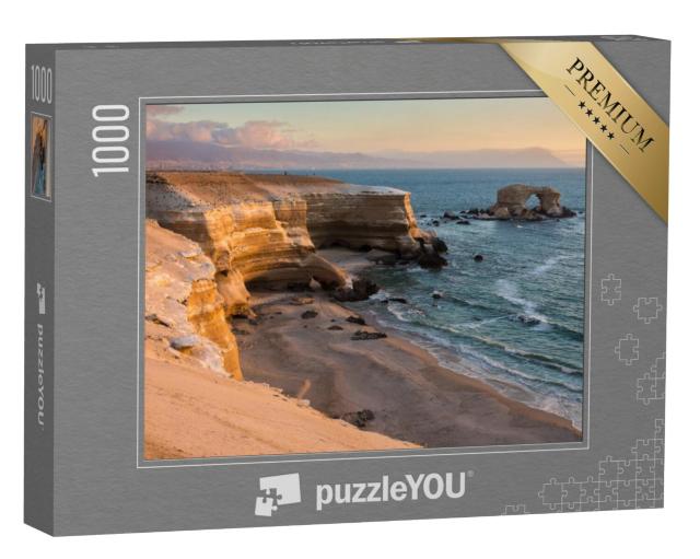 Puzzel 1000 stukjes „La Portada natuurmonument bij zonsondergang, Antofagasta, Chili“