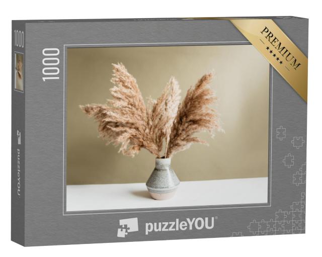 Puzzel 1000 stukjes „Pampagras in een vaas“