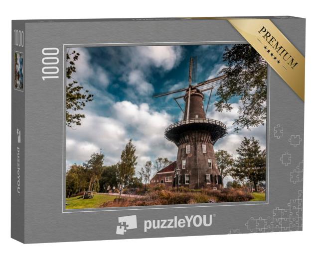 Puzzel 1000 stukjes „Molen De Valk is een torenmolen en museum in Leiden“