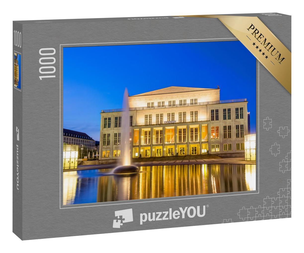 Puzzle 1000 Teile „Opernhaus in Leipzig, Deutschland“