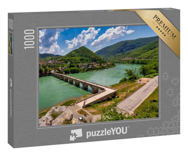 Puzzle 1000 Teile „Mehmed-Pascha-Sokolovic-Steinbrücke am Fluss Drina“