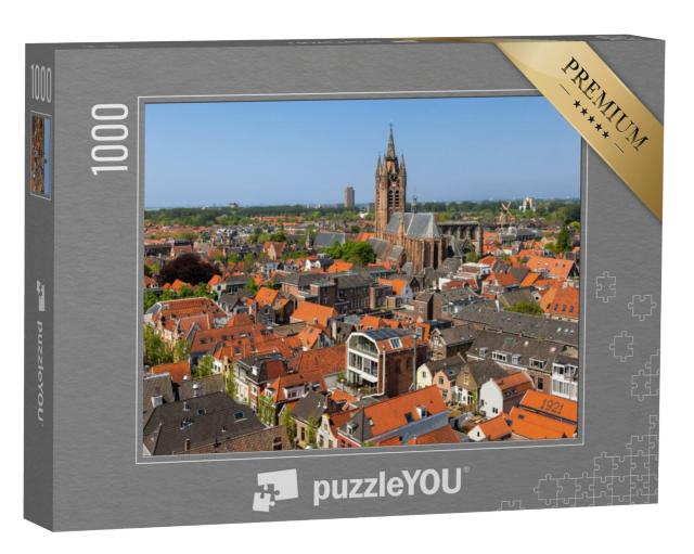 Puzzel 1000 stukjes „De Oude Kerk, een historische kerk in Delft, Nederland“