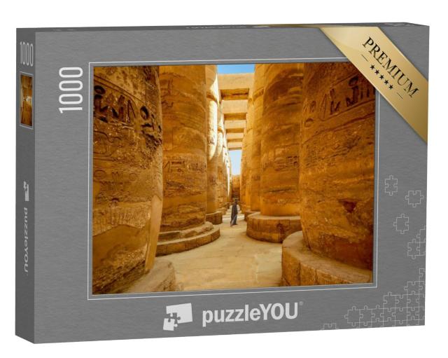 Puzzel 1000 stukjes „Egyptische tempelwachter bij het Karnak complex, Luxor, Egypte“