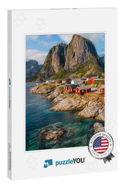 A Beautiful Vertical Shot of Hamnoy, Lofoten Islands, Nor... Jigsaw Puzzle
