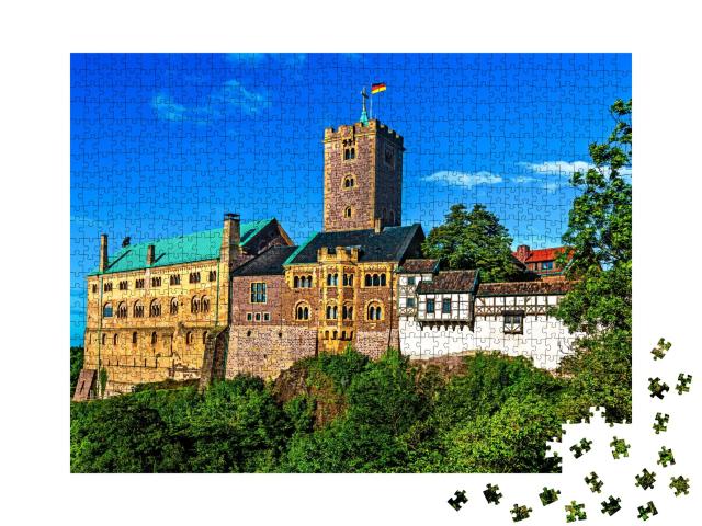 Puzzle 1000 Teile „Wartburg in Eisenach, Thüringen, Deutschland“