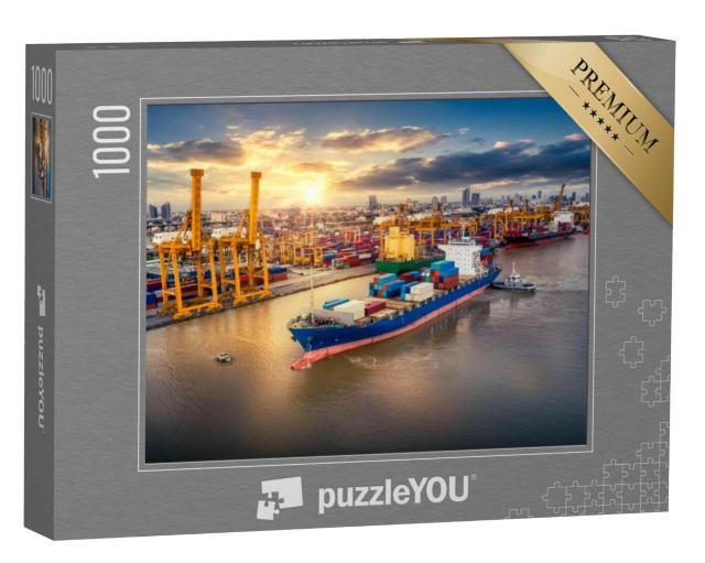 Puzzel 1000 stukjes „Logistiek en transport in de containerhaven“