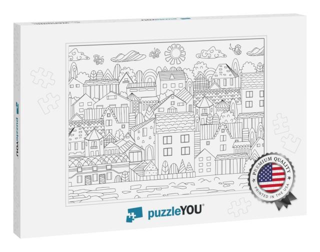Cozy Cityscape for Your Coloring Book... Jigsaw Puzzle