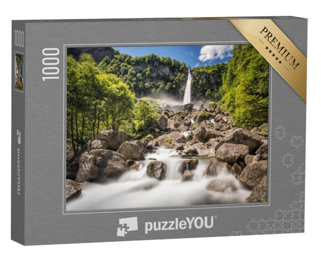 Puzzel 1000 stukjes „Foroglio waterval, Zwitserse Alpen“