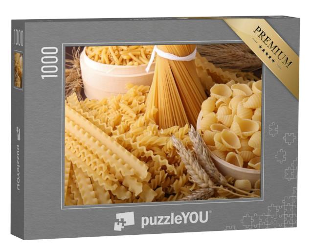 Puzzel 1000 stukjes „Een selectie van heerlijke pasta“