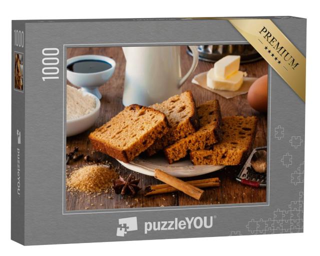 Puzzel 1000 stukjes „Typisch Nederlands kruidenbrood met gember, kaneel, nootmuskaat en kruidnagel“