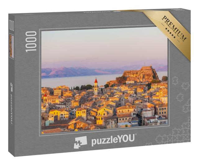 Puzzle 1000 Teile „Neue Festung von Korfu bei Sonnenuntergang“