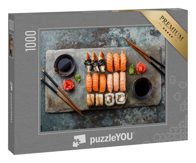 Puzzle „Sushi-Set Sashimi und Sushi-Rollen “