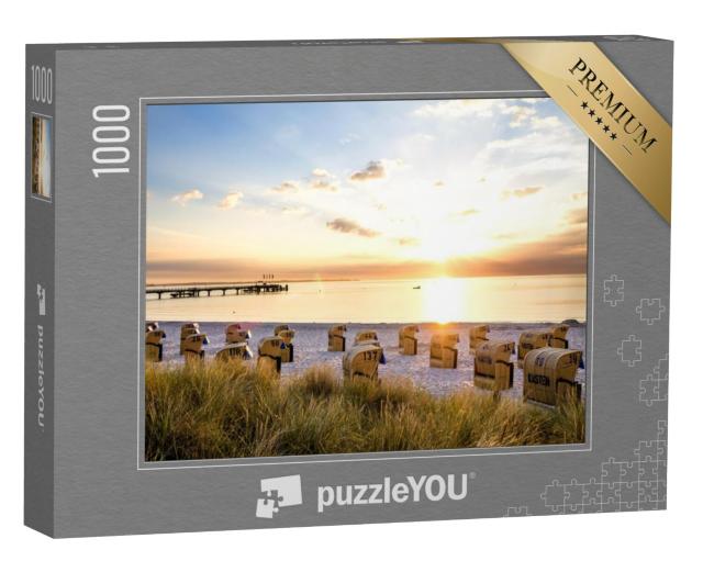 Puzzel 1000 stukjes „Strand van Scharbeutz, Oostzee, Duitsland“