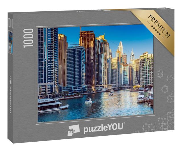 Puzzle 1000 Teile „Dubai Marina im Sonnenuntergang“
