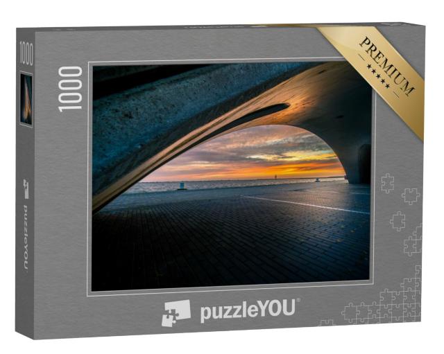 Puzzel 1000 stukjes „Prachtige zonsondergang op het Markermeer“