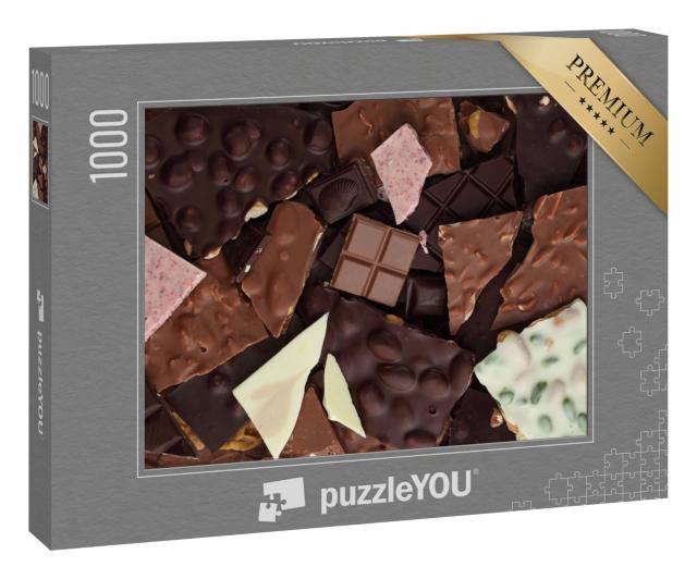 Puzzle 1000 Teile „Eine Auswahl an Bruchschokolade“