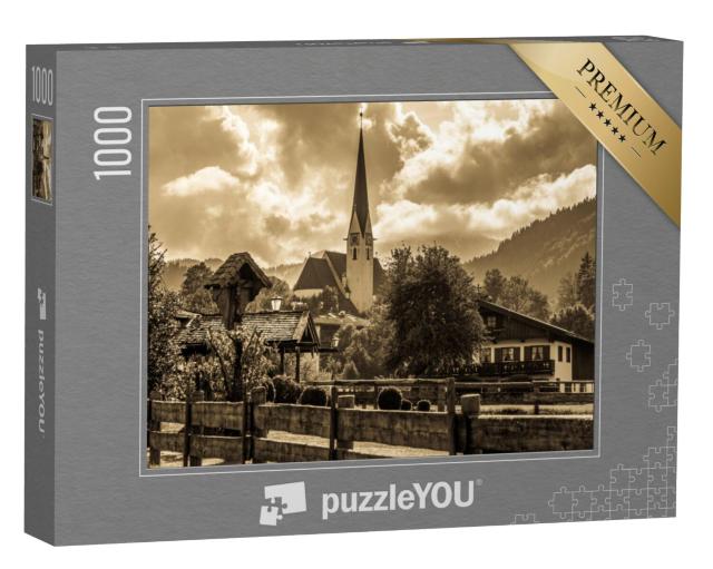 Puzzel 1000 stukjes „Uitzicht op de Tegernsee in Beieren“