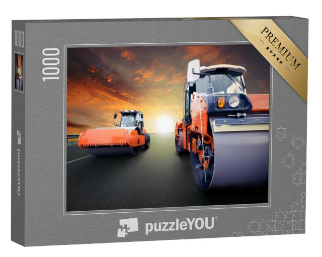 Puzzel 1000 stukjes „Wegwalsen voor asfalt“