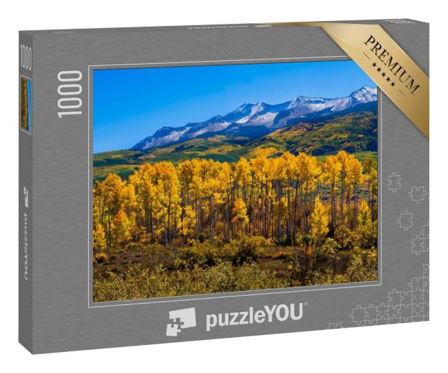 Puzzle 1000 Teile „Schönes Colorado mit Espenbäumen, Herbst“
